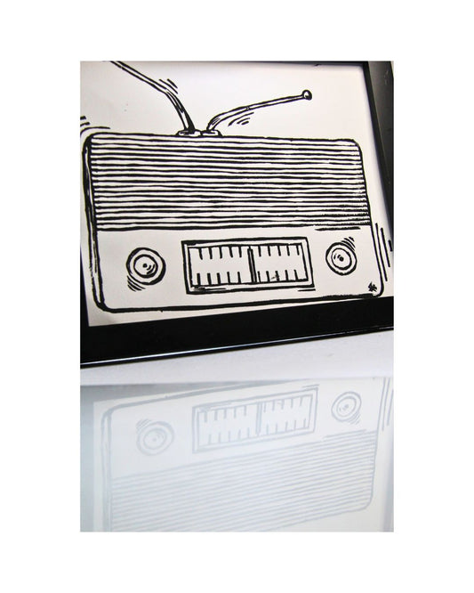 Anthropomorphized Stereo Block Print (8x10)