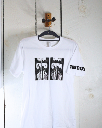 The Tilts - "Ghost Ship" Block Print White Tee
