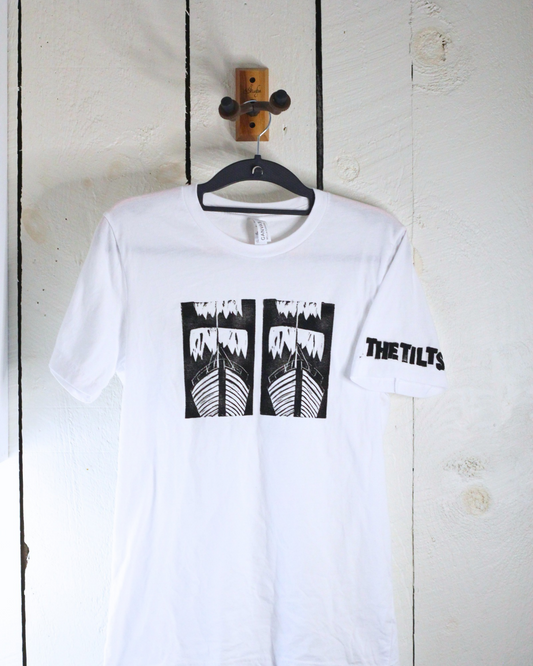 The Tilts - "Ghost Ship" Block Print White Tee